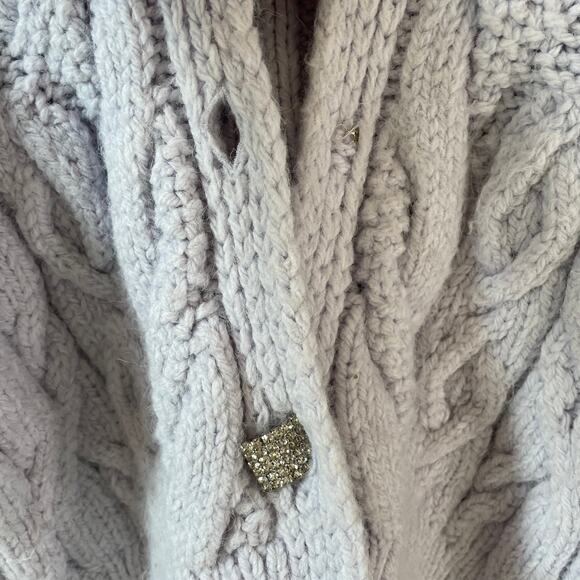 RIVER ISLAND Women's Cropped Cardigan Purple Size Small with FLAW - Picture 9 of 9